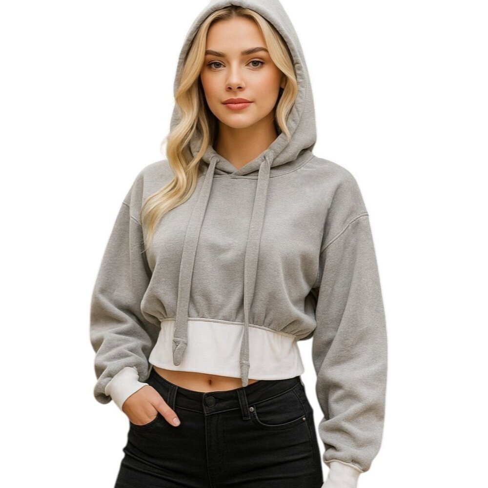 DEFECT Free People Flynne Hoodie Grey Size Medium Sold Out